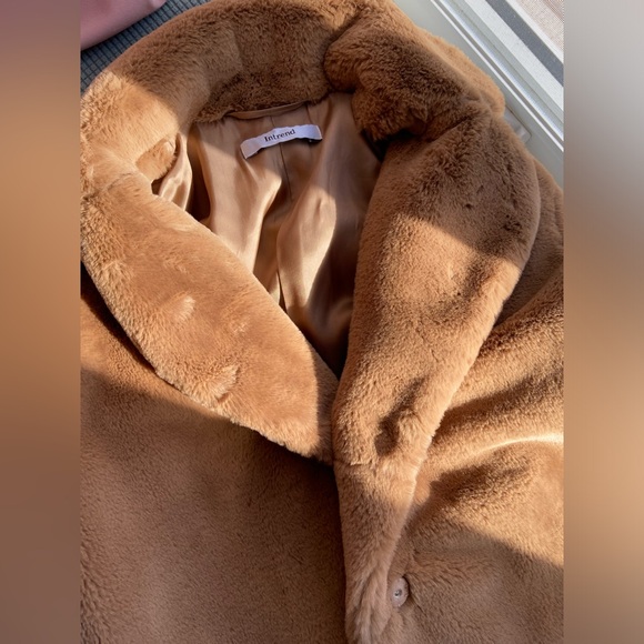 Intrend brown teddy coat furry jacket size US 2 IT 38 MINT CONDITION - Picture 13 of 13